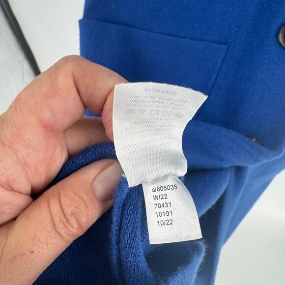 Ann Taylor Royal Blue Long Button Front Cardigan Coatigan Size Small - Picture 4 of 6